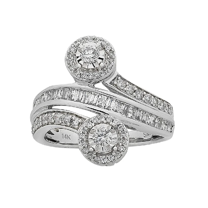 14ct White Gold 1.00ct Diamond Dress Ring