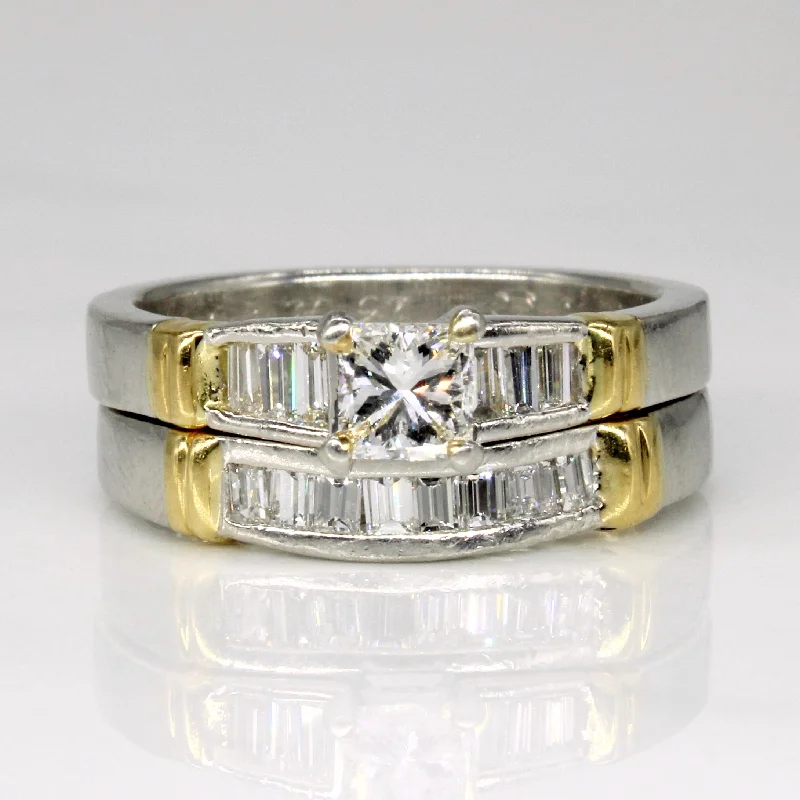 Diamond Wedding Ring Set | 0.87ctw | SZ 6.75 |