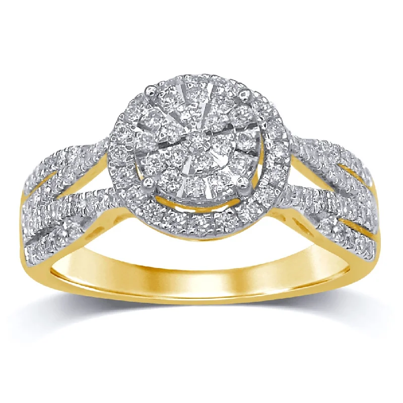 Martina 9ct Yellow Gold 0.50ct Diamond Ring