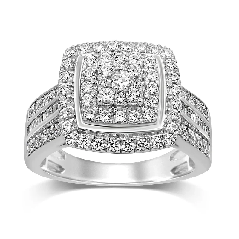 9ct White Gold 1.00ct Diamond Ring