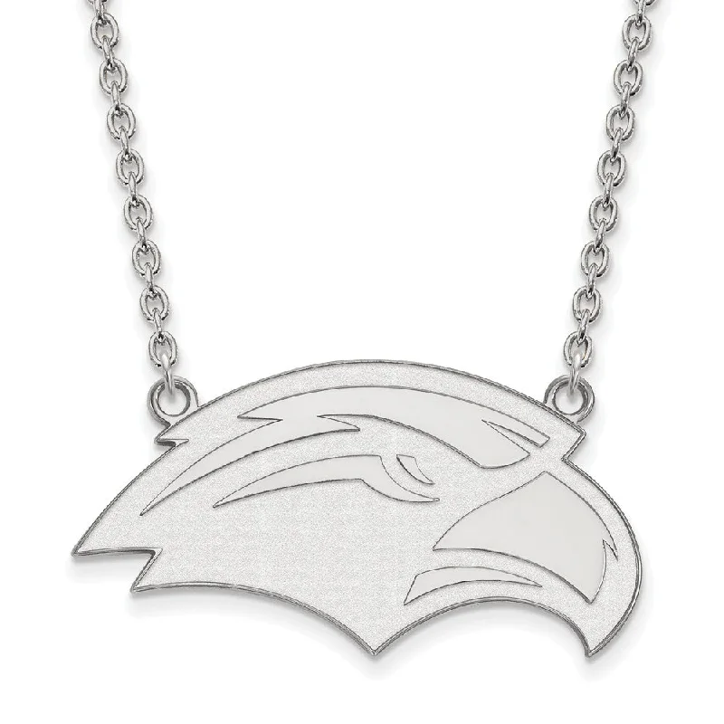 Sterling Silver Southern Miss Large Mascot Pendant Necklace