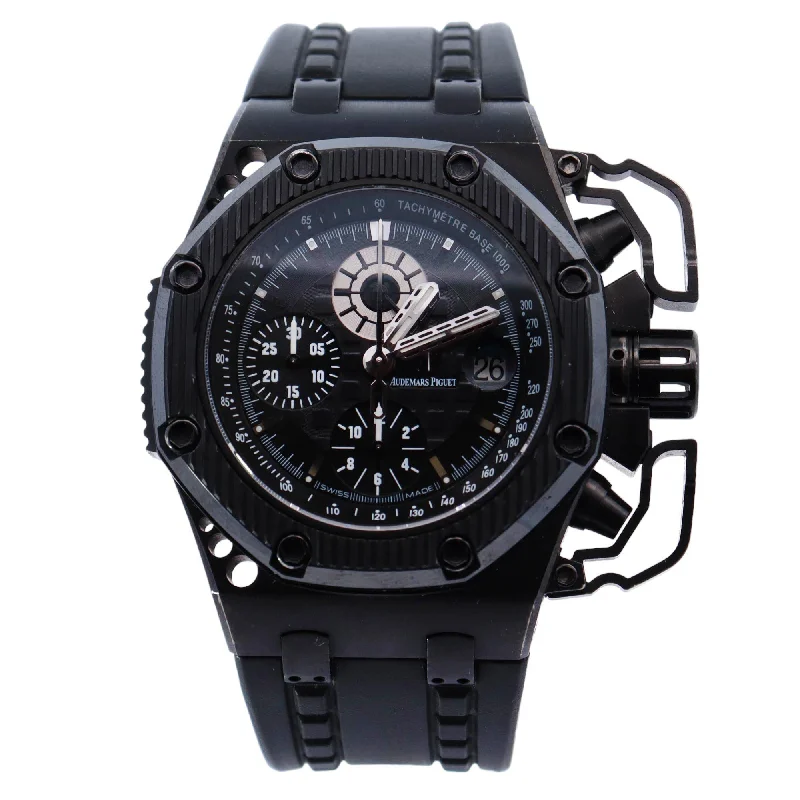 Audemars Piguet Royal Oak Offshore "Survivor" Titanium 42mm Black Chronograph Dial Watch Reference# 26165IO.OO.A002CA.01