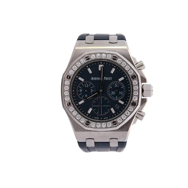 Audemars Piguet Royal Oak Offshore 37mm Stainless Steel Blue Chronograph Dial Watch  Reference #: 26231ST.ZZ.D002CA.01