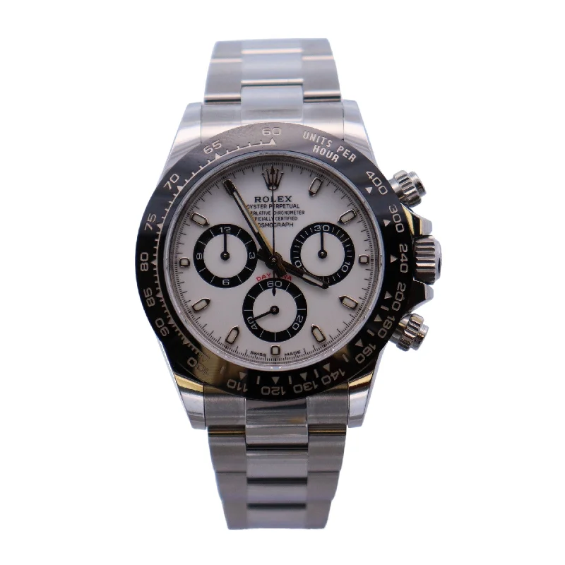 Rolex Daytona €œPanda€ Stainless Steel 40mm White Chronograph Dial Watch Ref# 116500LN