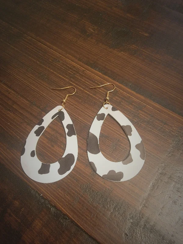 Cow Leather Earrings