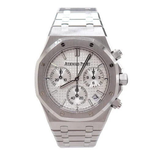 Audemars Piguet Men's Royal Oak 50th Anniversary Stainless Steel 41mm Silver "Grande Tapisserie" Chronograph Dial Watch Ref# 26240ST.OO.1320ST.03