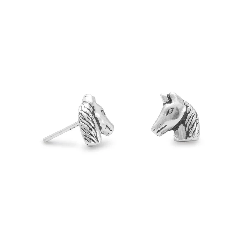 Horse Head Stud Earrings