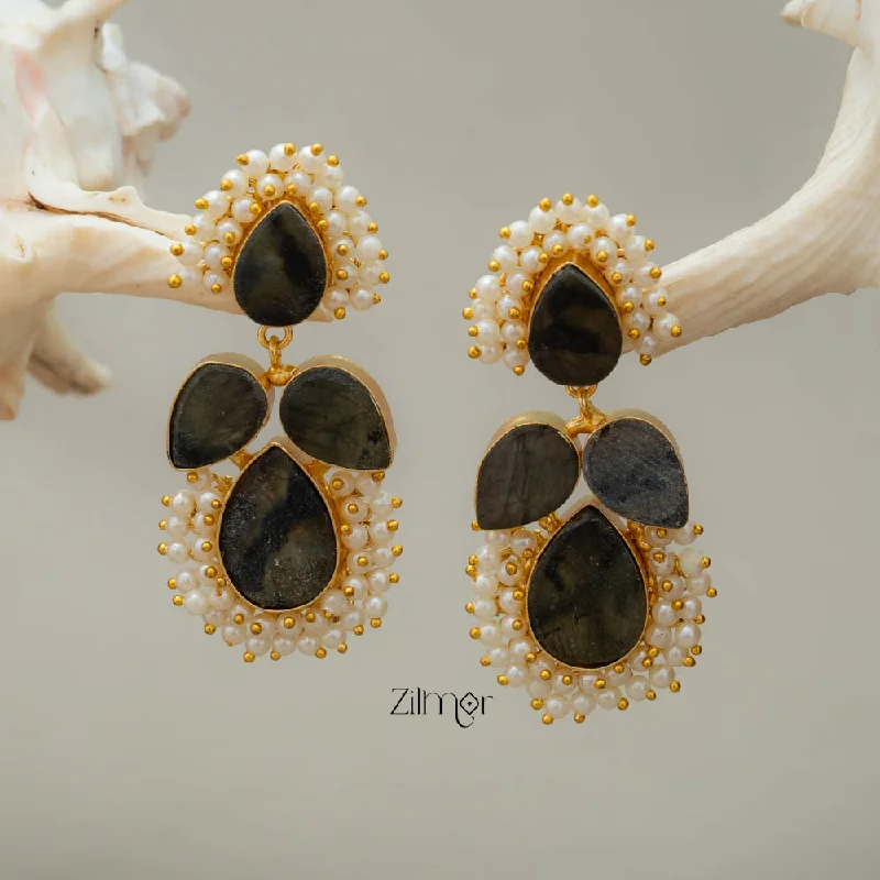 Natural Raw Stone Earrings (color option) KE100391