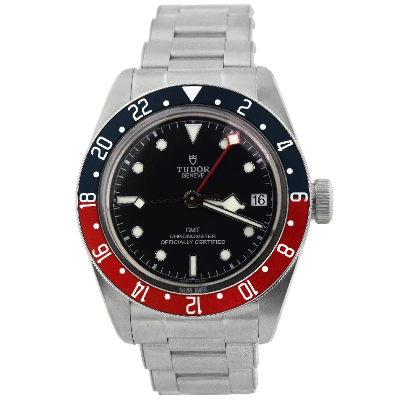 Tudor Black Bay GMT Stainless Steel 41mm Black Dot Dial Watch Reference #: 79830RB