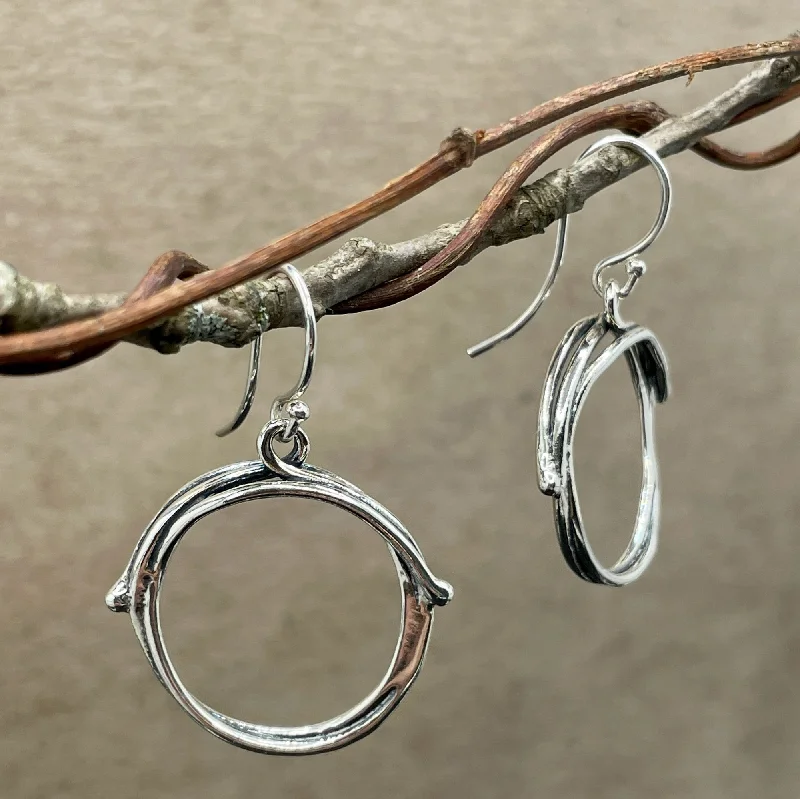 Vine Hoop Earrings - Small