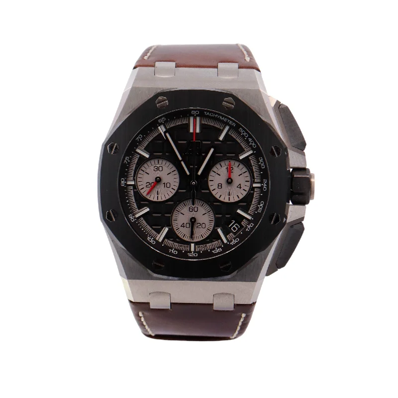 Audemars Piguet Royal Oak Offshore Stainless Steel 43mm Black Chronograph Dial Watch Reference# 26420SO.OO.A002CA.01