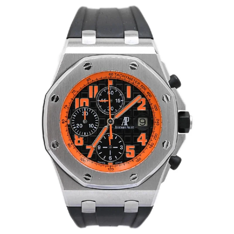 Audemars Piguet Men's Stainless Steel 42mm Black "Mega Tapisserie" Chronograph Dial Watch: 26170ST.OO.D101CR.01