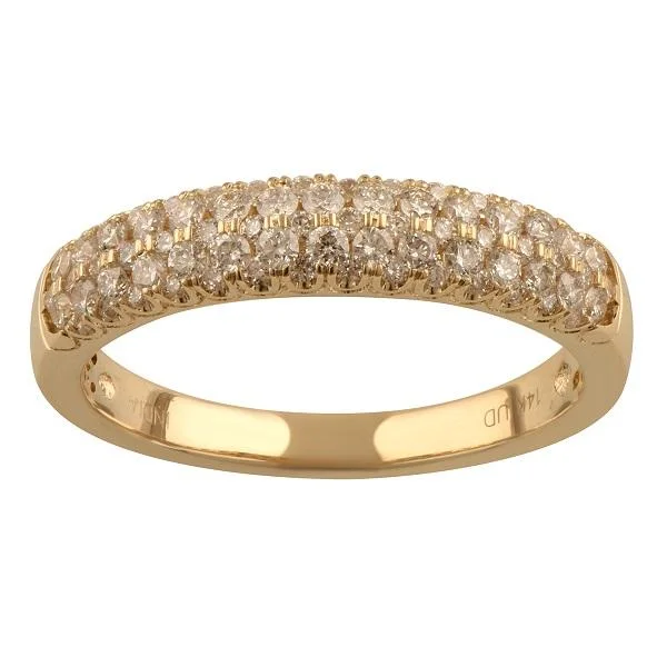 Pave Ring with 0.45ct of Diamonds in 14ct Yellow Gold