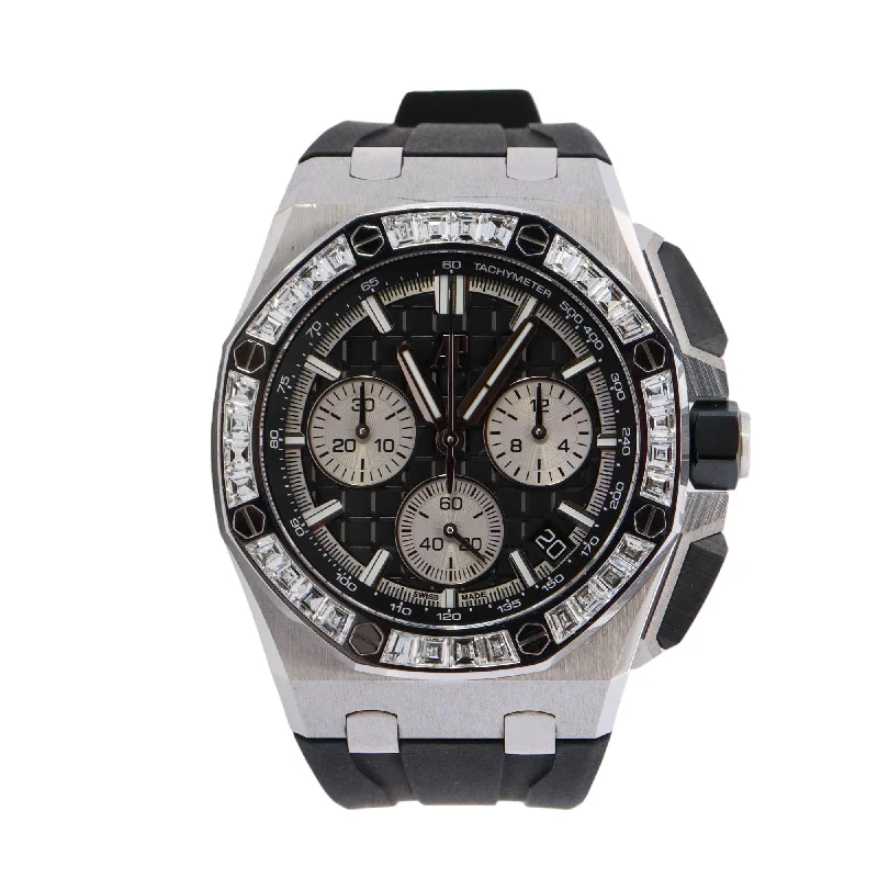 Audemars Piguet Royal Oak White Gold 43mm Black Chronograph Dial Watch Reference #: 26424BC.ZZ.D002CA.01