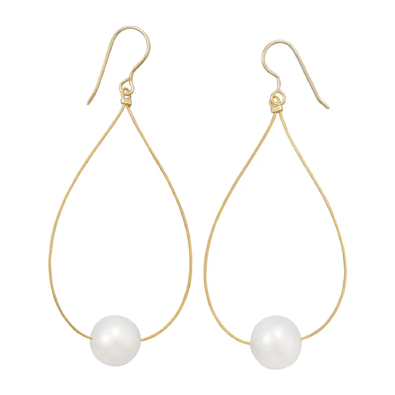 24 Karat Gold Plated Cultured Freshwater Pearl Earrings