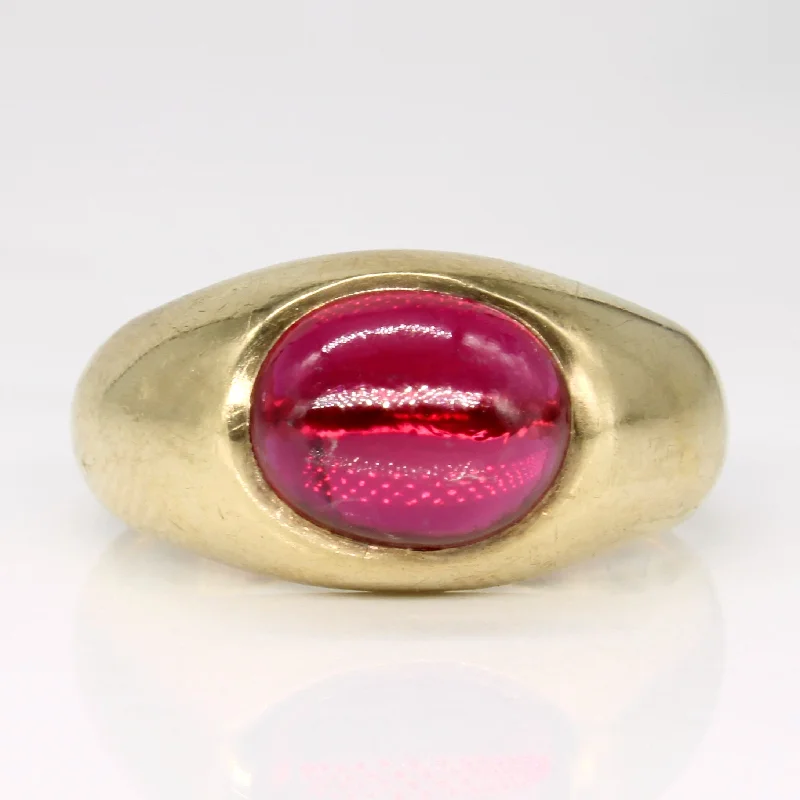 Synthetic Ruby Cocktail Ring | 4.00ct | SZ 7 |