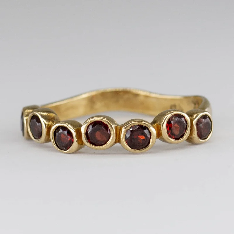 Garnet Gold 9k Ring | 0.56 ctw,  | SZ 7.25 |