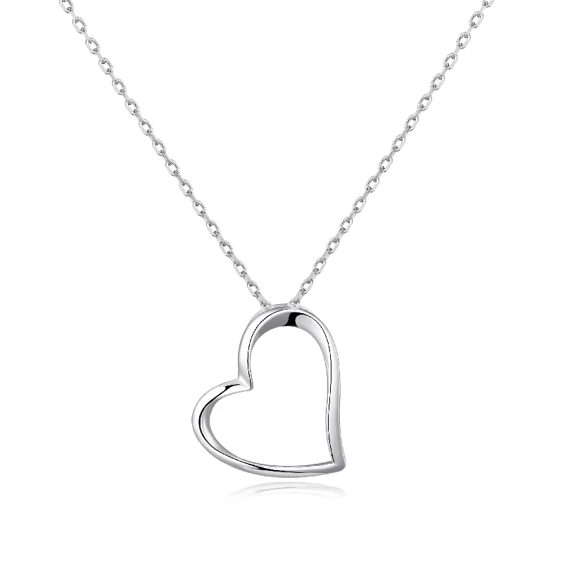 Sterling Silver Heart Pendant Necklace