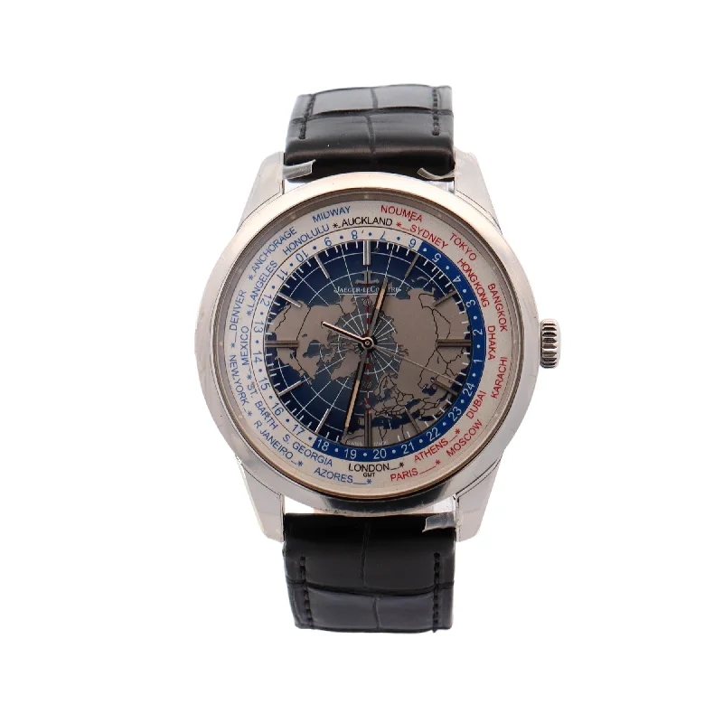 Jaeger-LeCoultre Geophysic Universal Time Stainless Steel 42mm Roman Dial Watch Reference #: Q8108420