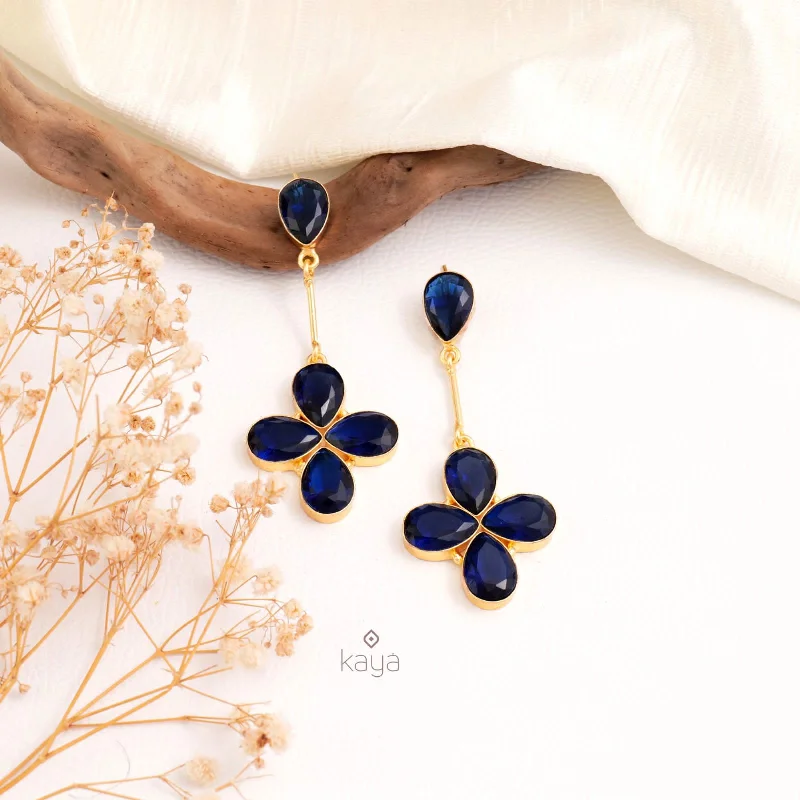 Crystal Stone Earrings (color option) - KE100442