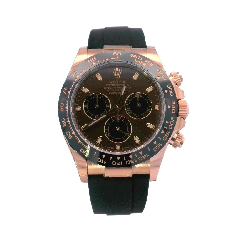 Rolex Daytona Rose Gold 40mm Chocolate Stick Dial Watch Reference# 116515LN