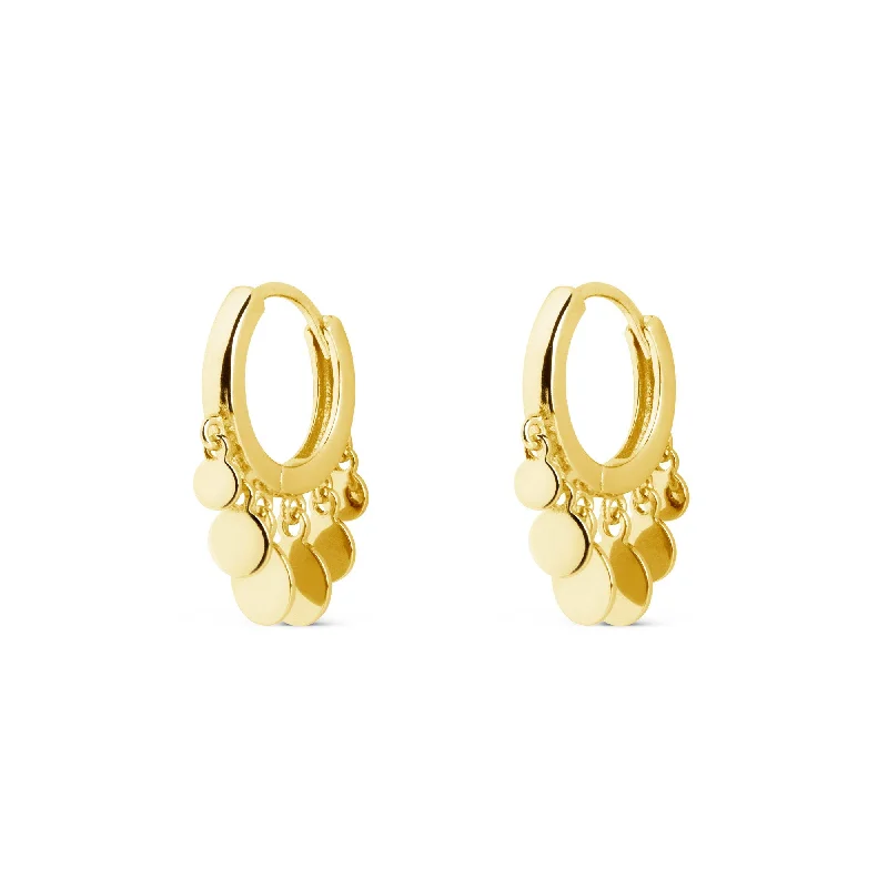 Mini Moons Gold Hoop Earrings