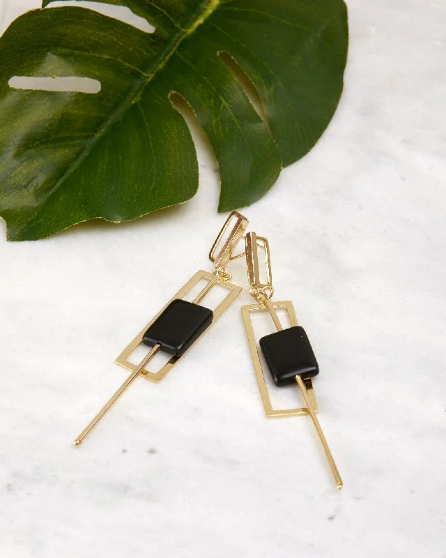 Geometric Square Earrings