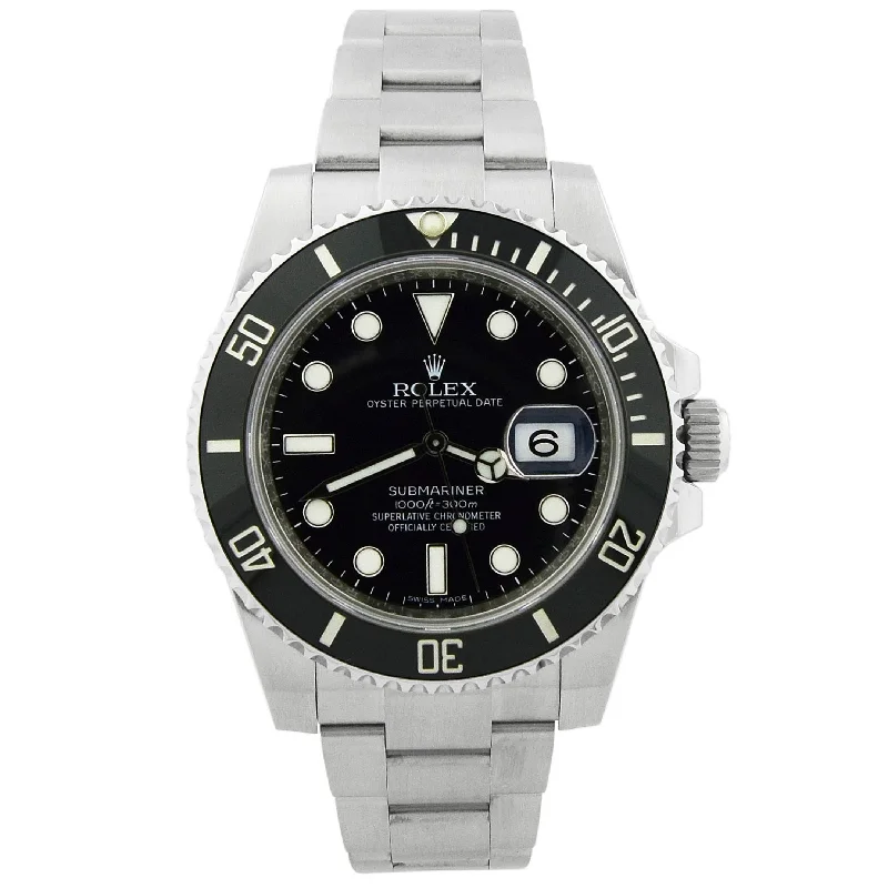 Rolex Men's Submariner Date Stainless Steel 40mm Black Dot Dial Watch Reference #: 116610LN