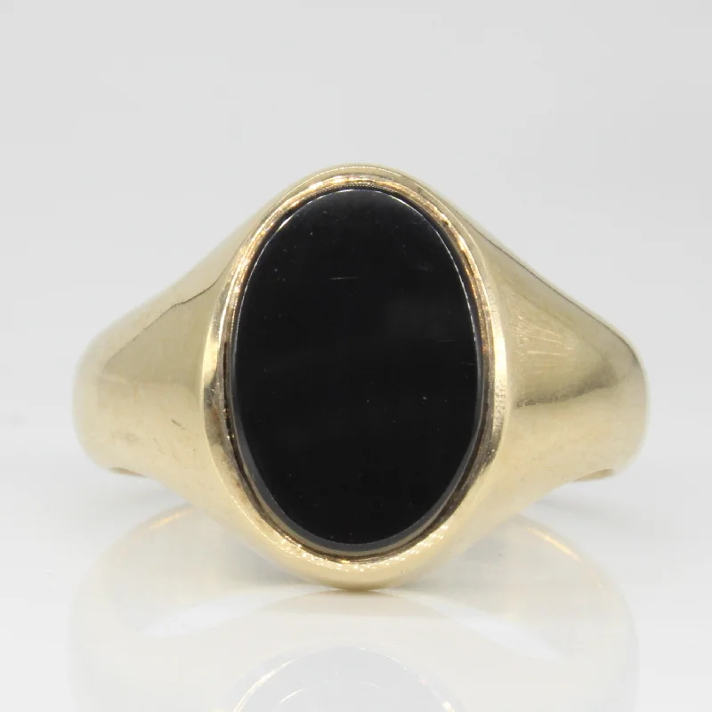 Black Onyx Cocktail Ring | 2.50ct | SZ 9.75 |