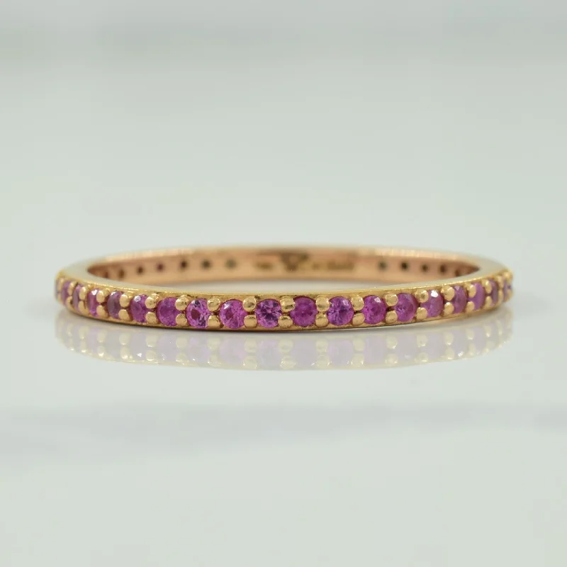 Pink Sapphire Eternity Ring | 0.30ctw | SZ 8 |