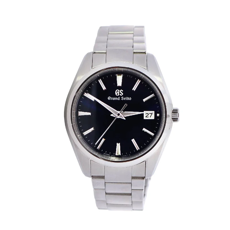 Grand Seiko Heritage Stainless Steel 40mm Dark Blue Stick Dial Watch Reference #: SBGP013