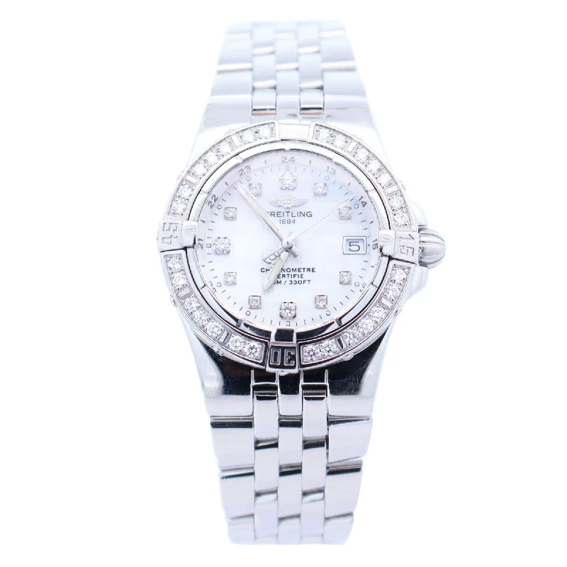 Breitling Starliner 30mm White MOP Dial  Ref# A7134053