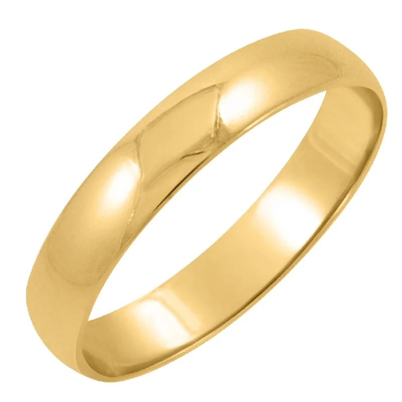 Oxford Ivy Men's 10K Gold 4mm Classic Wedding Band Available Ring Sizes 7-14