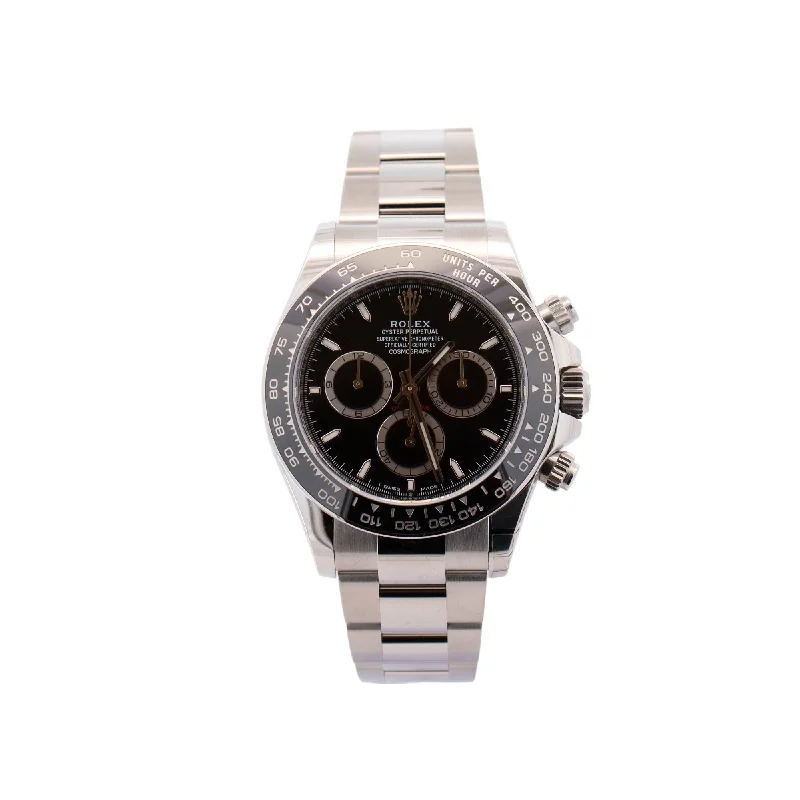 Rolex Daytona Stainless Steel 40mm Black Chronograph Dial Watch Reference# 126500LN