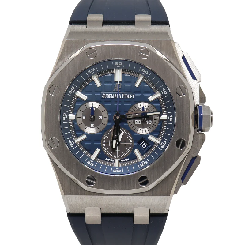 Audemars Piguet Royal Oak Offshore Chronograph Stainless Steel 42mm Blue Chronograph Dial Watch Reference# 26480TI.OO.A027CA.01