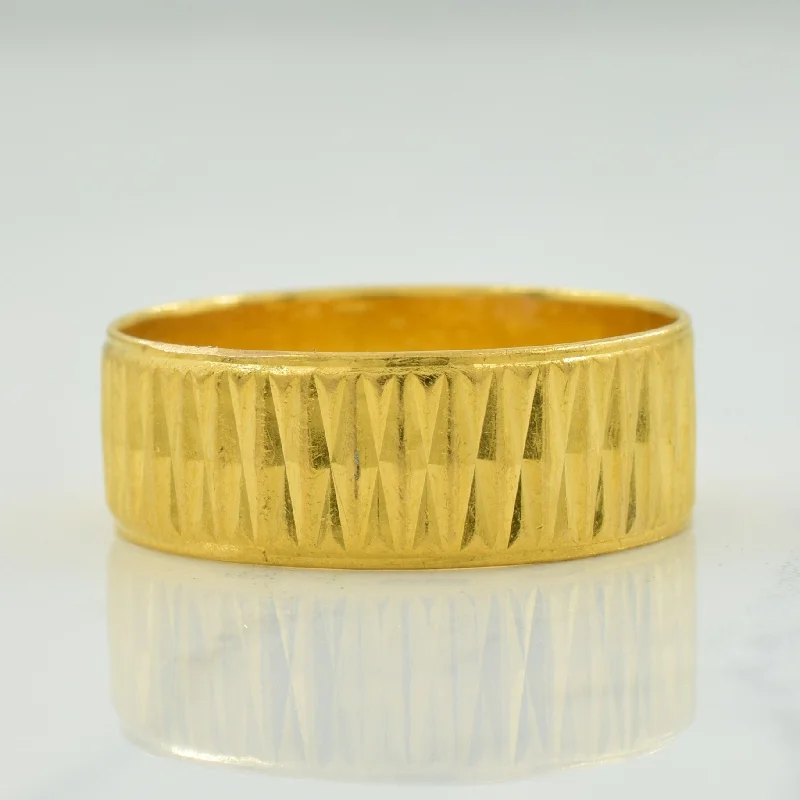 21k Yellow Gold Band | SZ 8.75 |