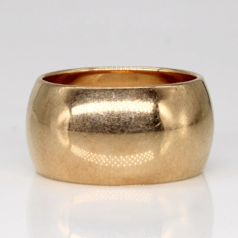 14k Yellow Gold Wide Cigar Band | SZ 7.25 |