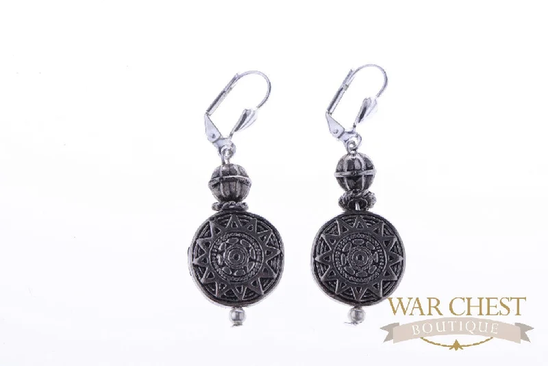 Etched Silver Earrings