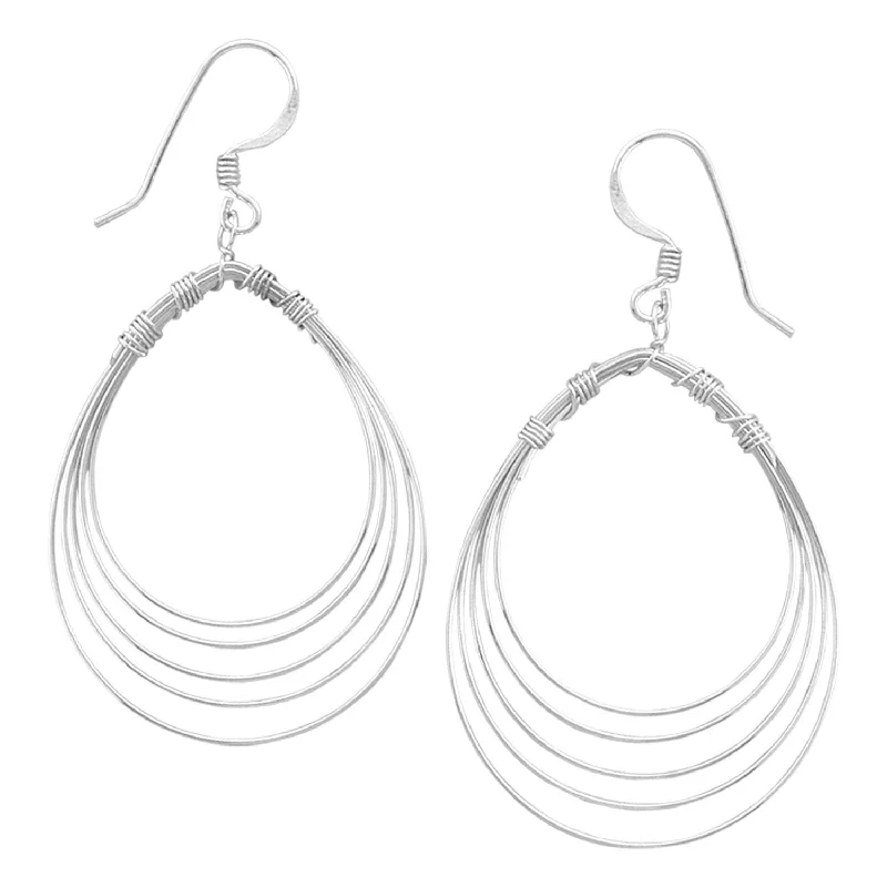 Pear Shape Wire Earrings