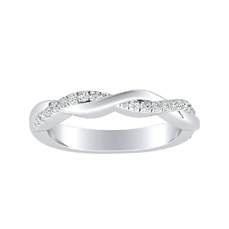 Auriya 1/5ctw Braided Diamond Wedding Band Platinum