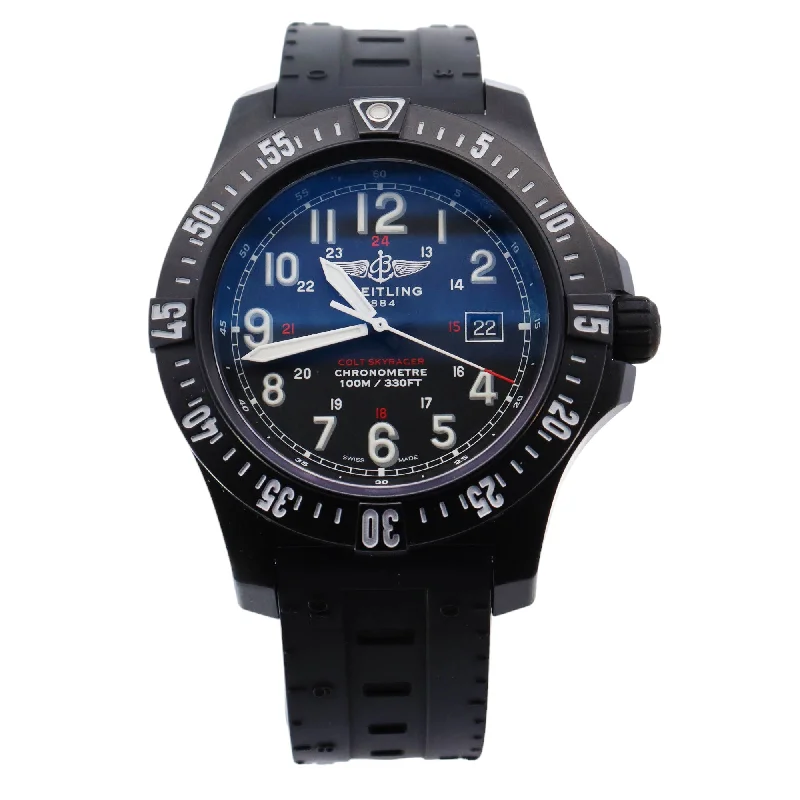 Breitling Colt Skyracer Carbon 45mm Black Arabic Dial Watch Reference# X74320