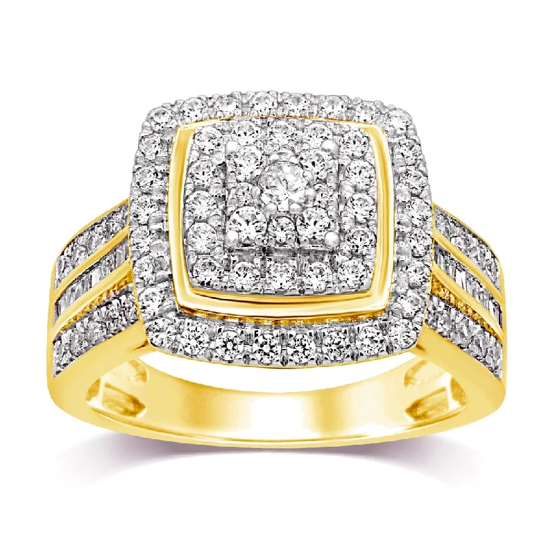 9ct Yellow Gold 1.00ct Diamond Ring