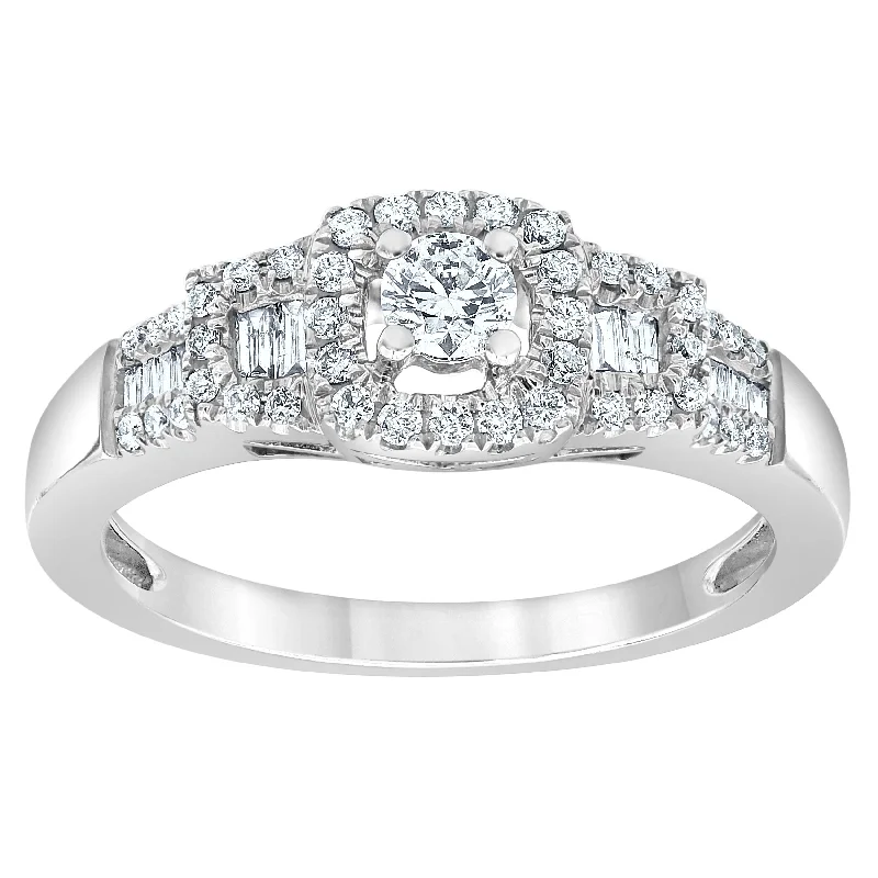 Brilliant Surround Ring with 0.45ct of Diamonds in 14ct White Gold