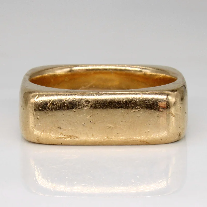 10k Yellow Gold Soft Square Ring | SZ 9.75 |