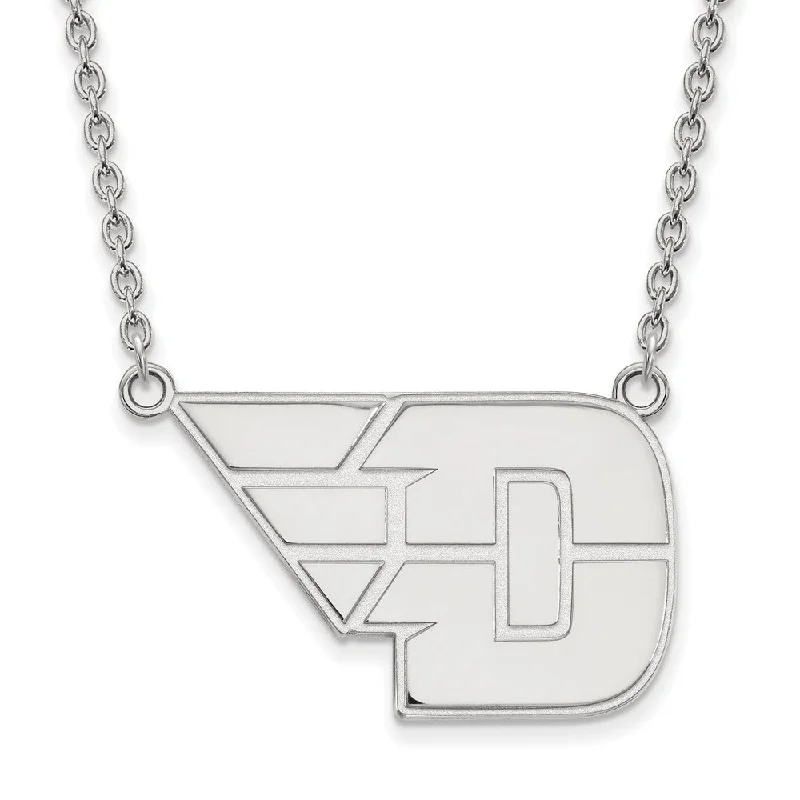 Sterling Silver U of Dayton Large Pendant Necklace