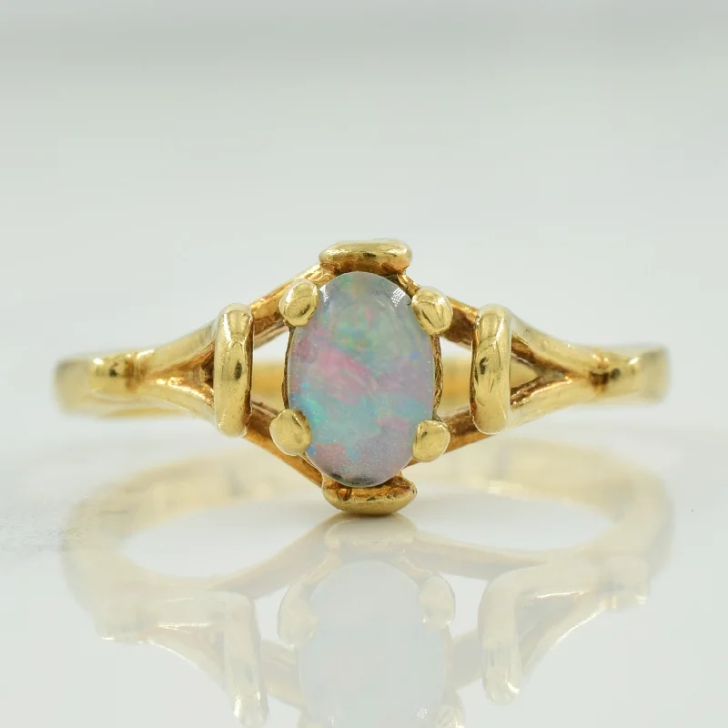 Opal Doublet Ring | 0.40ct | SZ 6.5 |