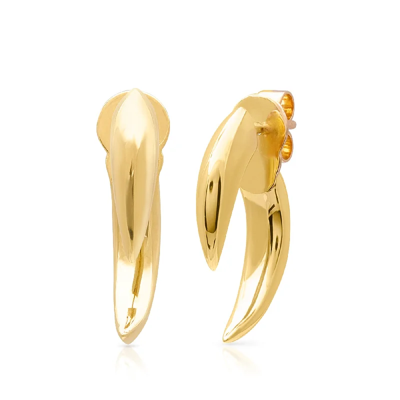 14KT Yellow Gold Sabre Earrings