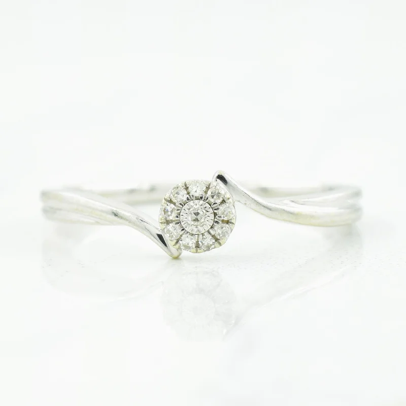 Diamond Bypass Ring | 0.04ctw | SZ 5.75 |