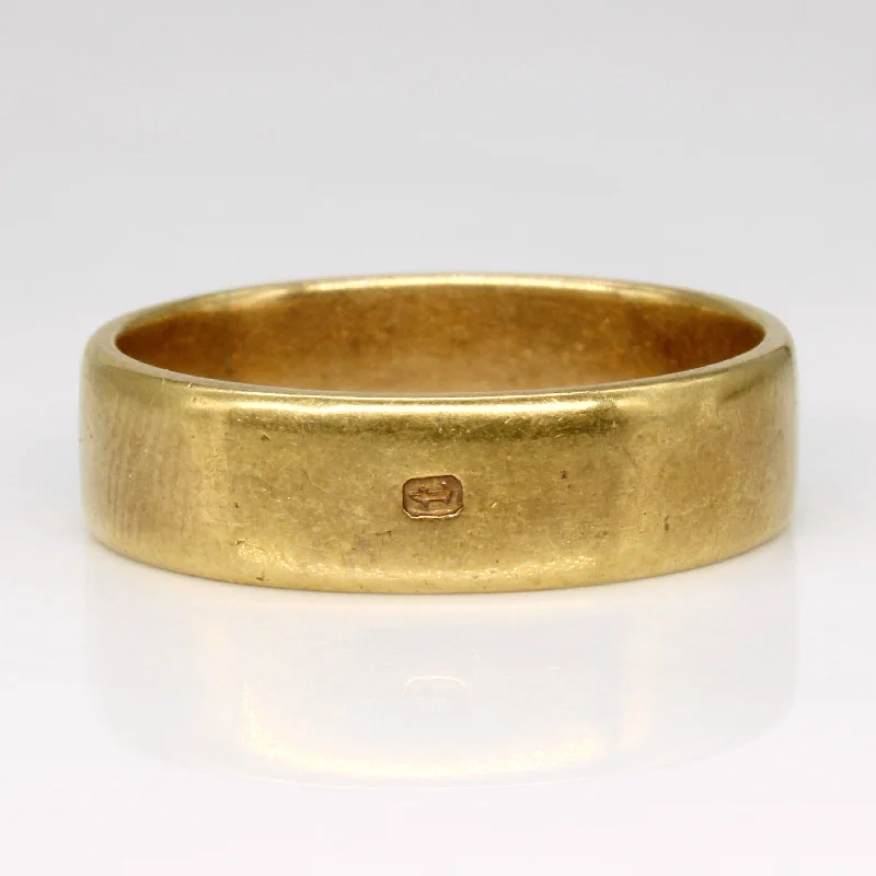 1874 Hallmarked 18k Yellow Gold 't' Stamp Ring | SZ 9.25 |