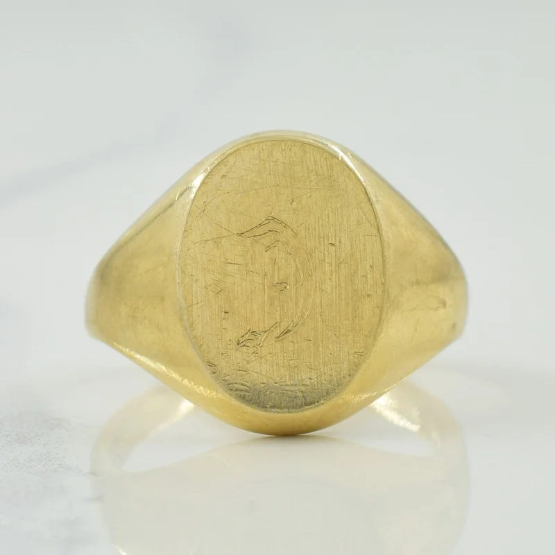 10k Yellow Gold 'D' Initial Ring | SZ 4.5 |